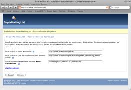 PHP Mailinglisten und Empfnger Verwaltung SuperMailingList - Installation