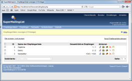 PHP Mailinglisten und Empfnger Verwaltung SuperMailingList