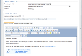 PHP Mailinglisten und Empfnger Verwaltung SuperMailingList - E-Mail nach Anmeldung und Abmeldung im HTML-Format und Text-Format